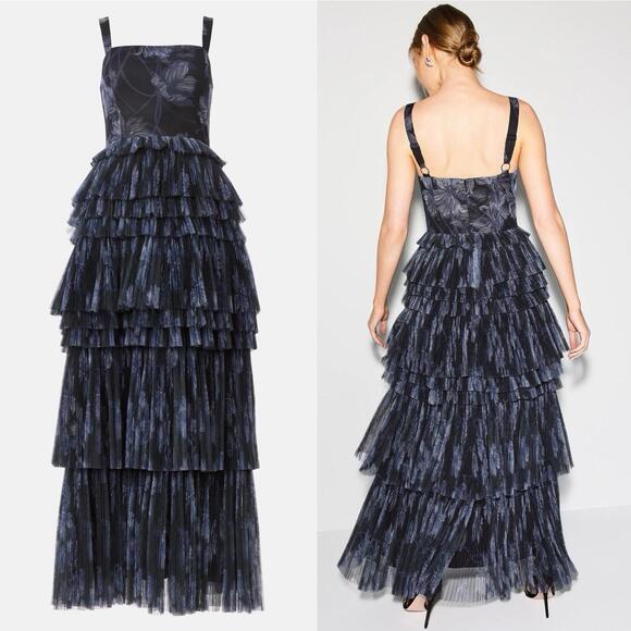 Hutch Dresses & Skirts - Hutch Spaghetti Strap Tiered Ruffle Tulle Maxi Dress Fun Formal Gown - SZ 2 $449